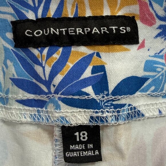 Counterparts 18 Floral Bermuda Shorts Tropical Summer Beach Preppy Casual - Picture 5 of 9